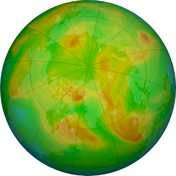 Arctic ozone map for 06 June 2019